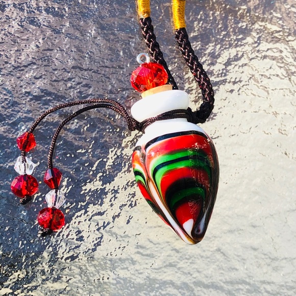 Cremation urn necklace ashes Murano glass - Picture 2 of 4